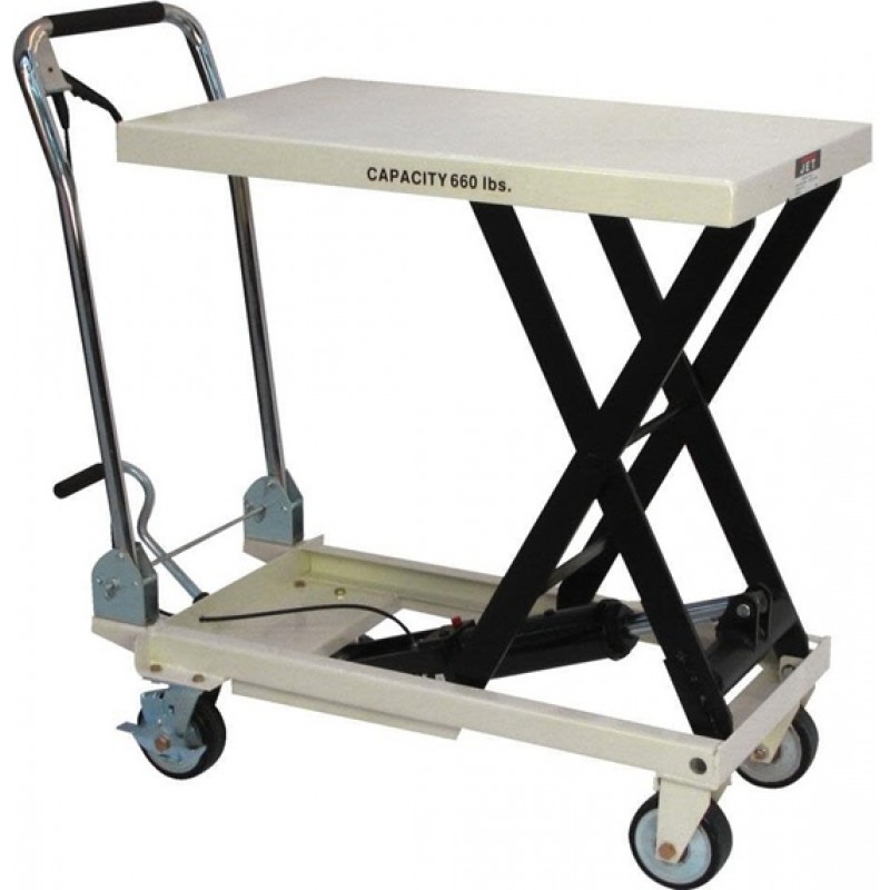 JET Scissor Lift Table Folding Handle 660-Lb Capac...
