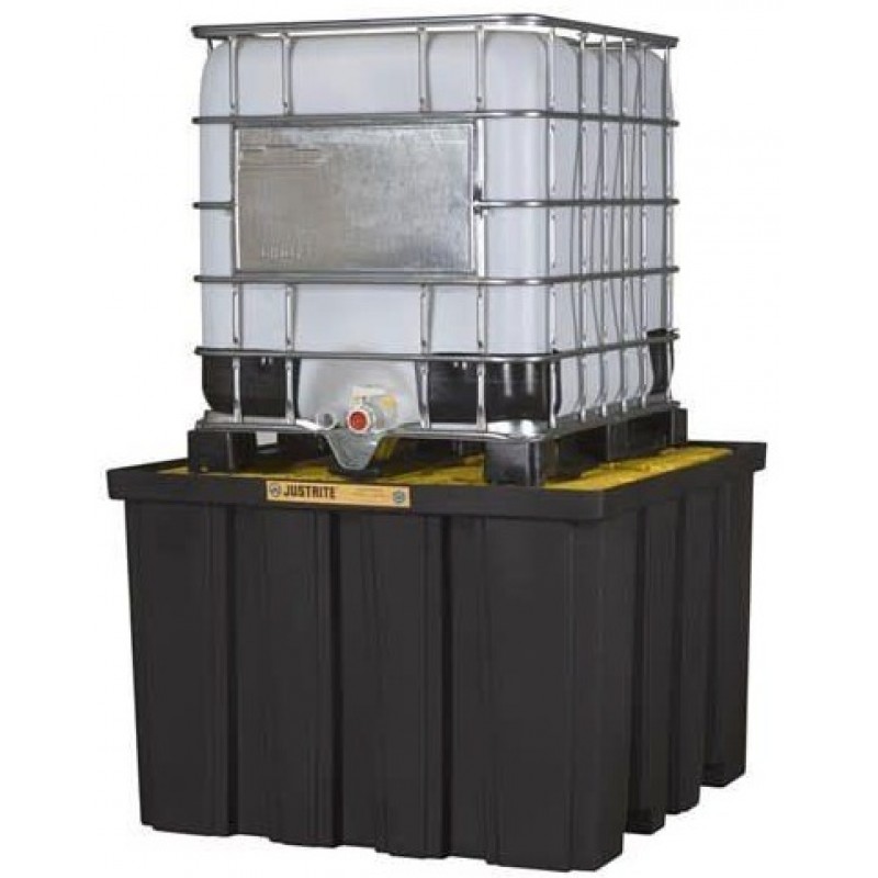Justrite EcoPolyBlend Black IBC Indoor Pallet with...