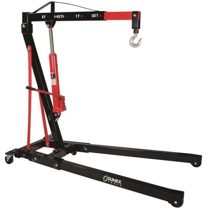 Sunex 2 Ton Folding Engine Crane with Dual Pump Pi...