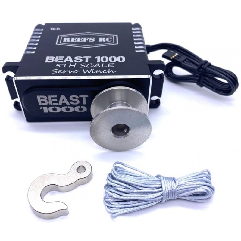 Reef's RC Beast 1000 1/5 Servo Winch w/ Spool, Hoo...