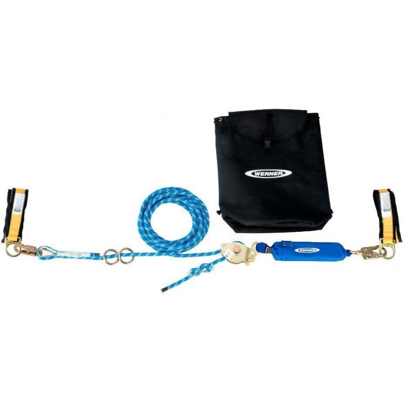 Werner L100100 100 ft 2-Man Rope Horizontal Lifeli...