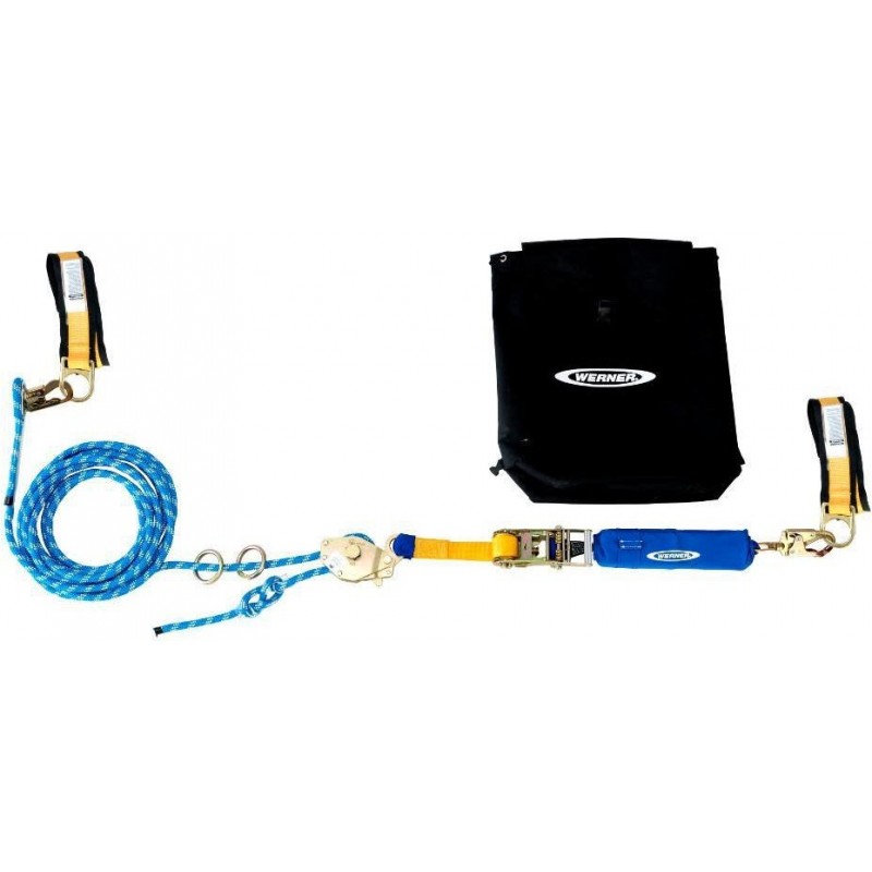 Werner L102100 100 ft 2-Man Rope Horizontal Lifeli...