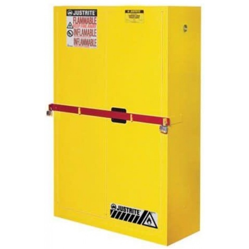 Justrite 45 Gallon Yellow Steel Self Close Flammab...