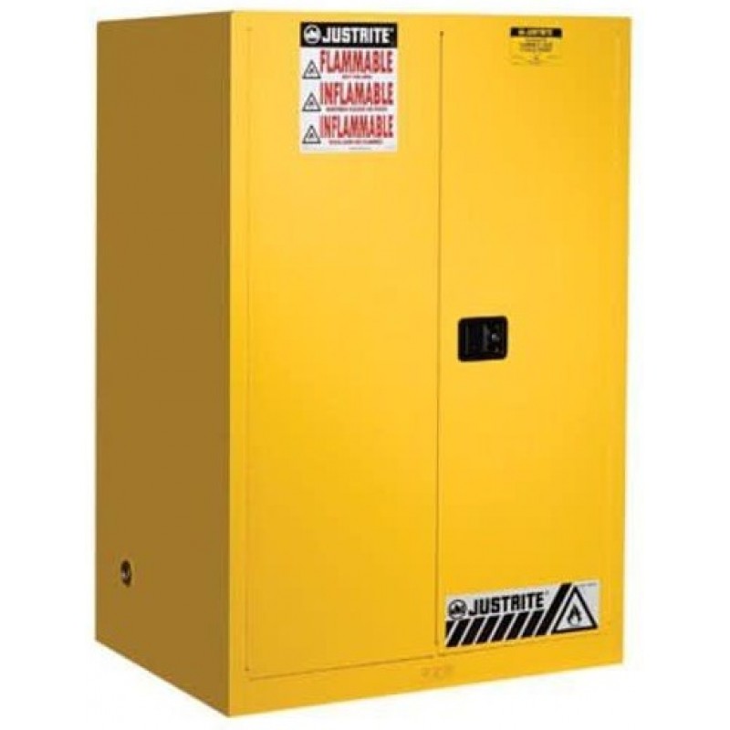 Justrite 90 Gallon Yellow 2 Doors Self Close Flamm...