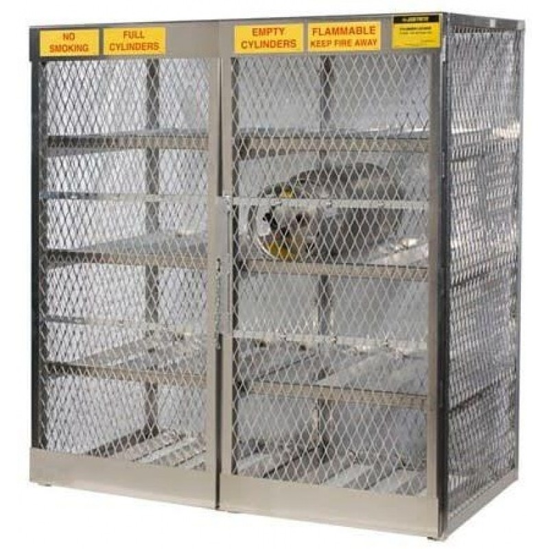 Justrite Aluminum Gas Cylinder Cabinet Locker for ...