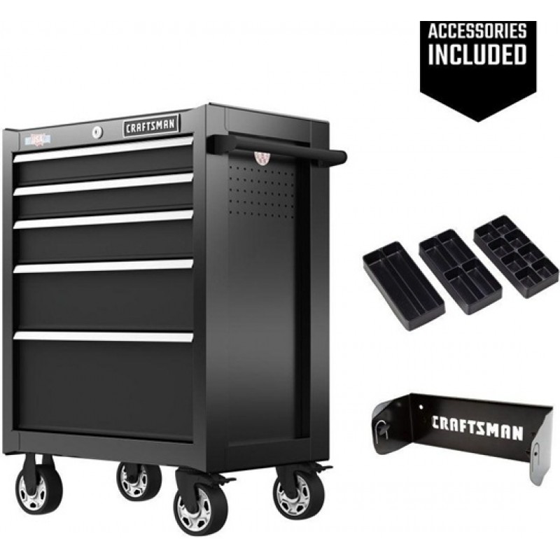 CRAFTSMAN Cabinet in Gloss Black, 26.5 Inch W x 18...