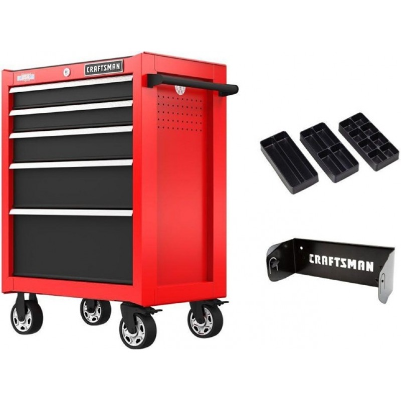 CRAFTSMAN Cabinet in Gloss Red with Gloss Black Dr...
