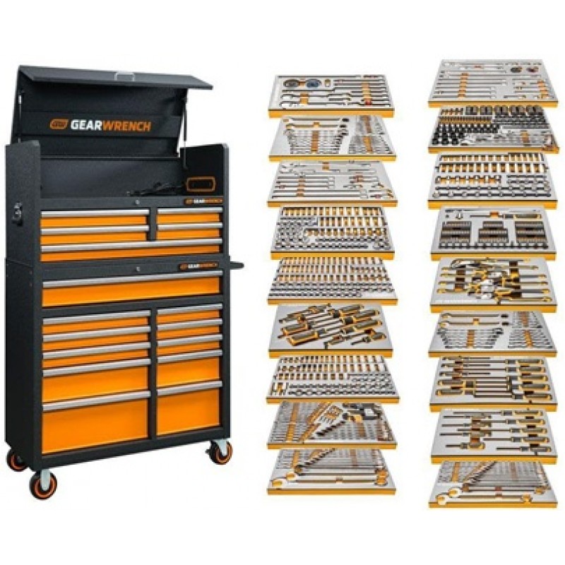 GEARWRENCH 873 Piece MEGAMOD Mechanics Tool Set in...