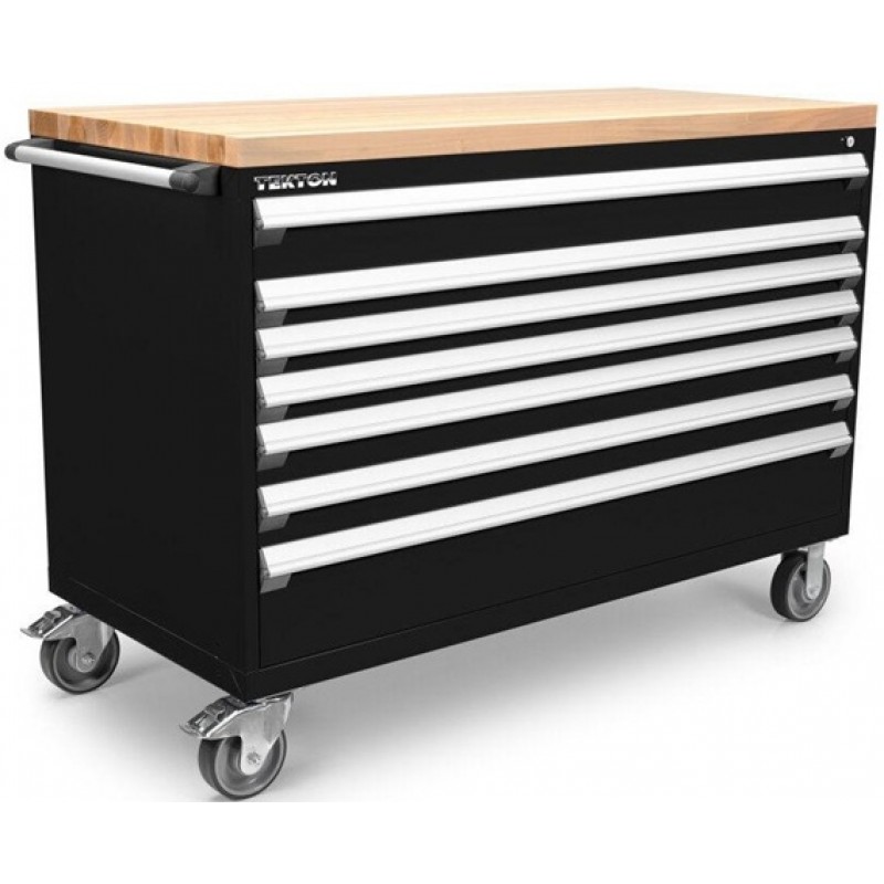 Tekton 7-Drawer Tool Cabinet, Hardwood Top, Black ...