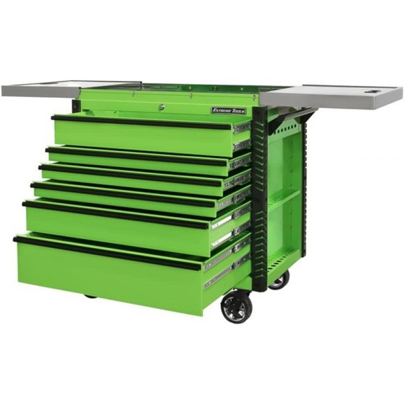 Extreme Tools 41in Tool Cart Stainless Steel Slidi...