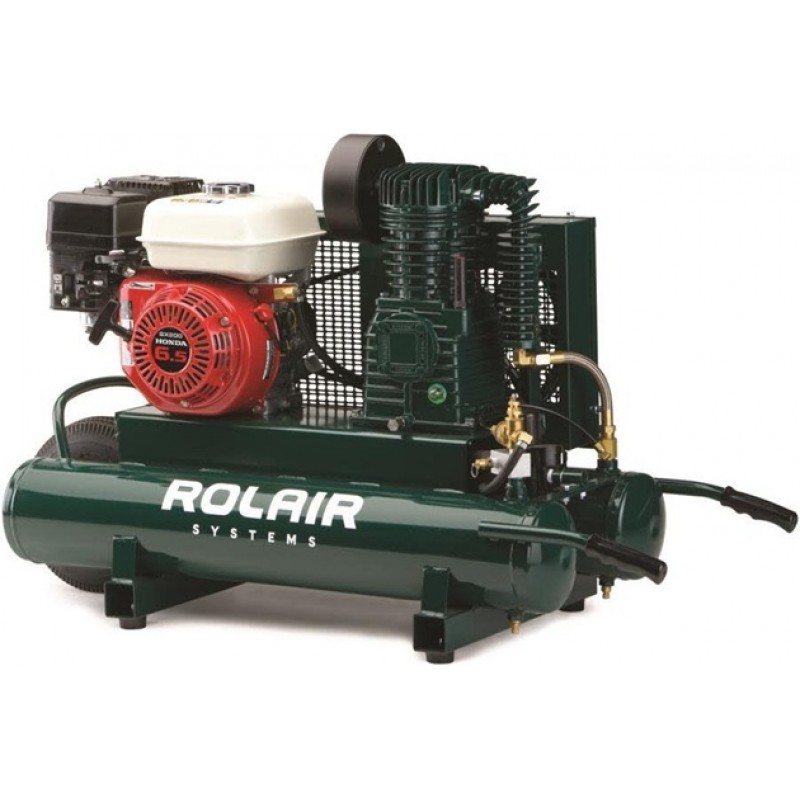 Rolair 6.5 HP Honda 13.8 CFM@90PSI 9 Gall Twin Tan...
