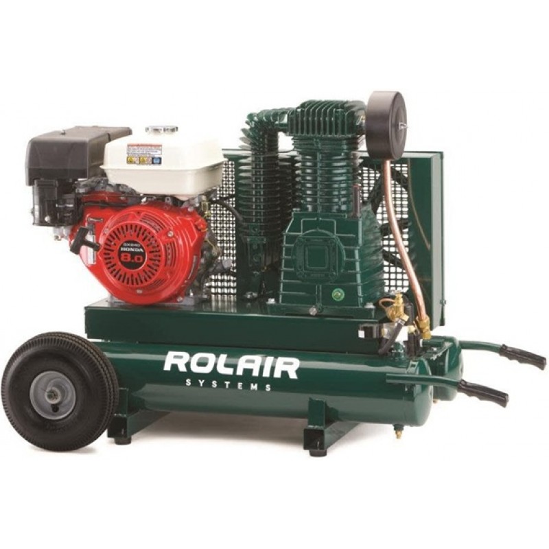Rolair 9HP Honda 20.1 CFM@90PSI 9 Gallon Twin Tank...