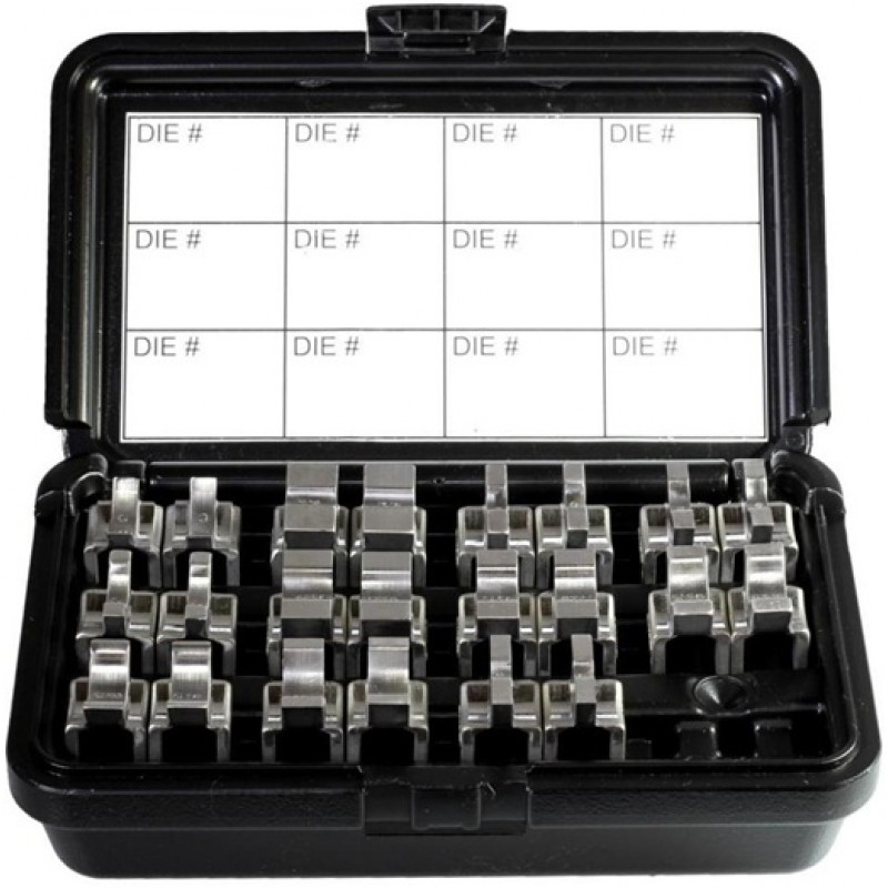 Burndy 6-Ton W Style Butting Twin Dies Lug Crimpin...