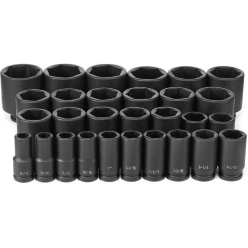 Grey Pneumatic 3/4 In. Drive Deep Length Impact Se...