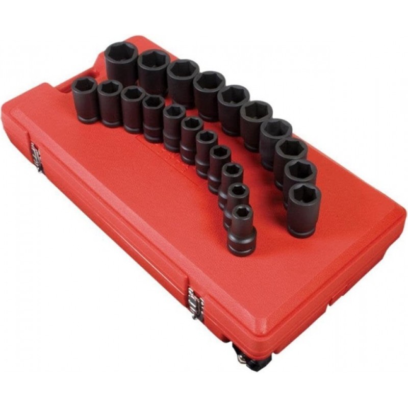 Sunex 1 In. Drive SAE Deep Impact Socket Set 21 pc...