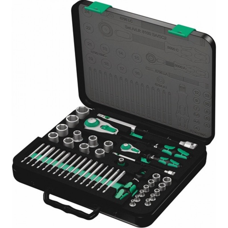 Wera Tools 8100 SA/SC 2 Zyklop Speed Ratchet Set 4...