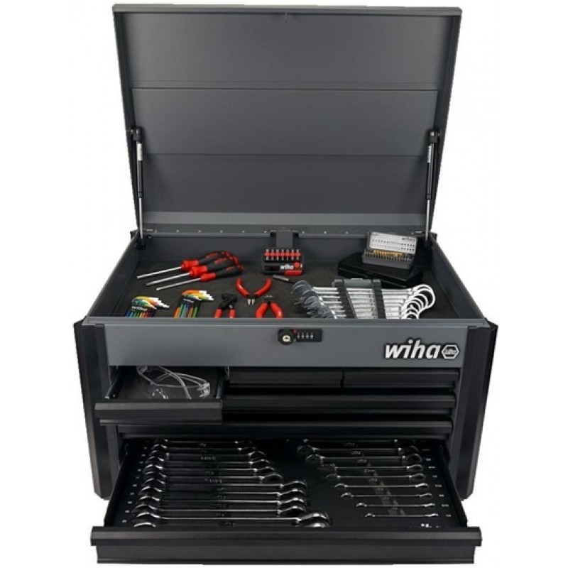 Wiha 6-Drawer Bench Top Tool Chest with 147-Piece ...