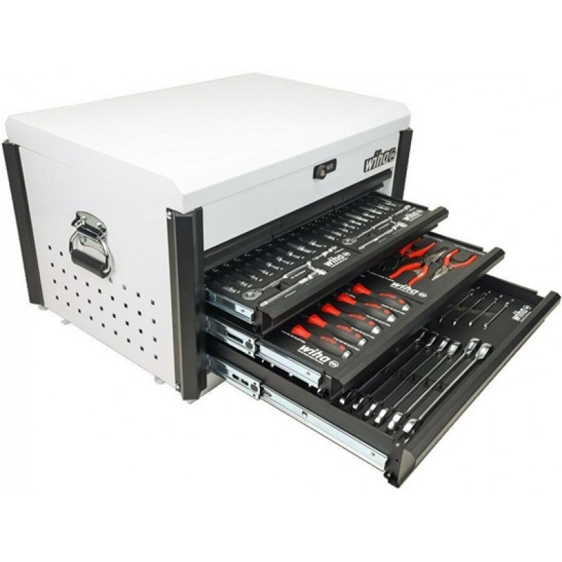 Wiha 6-Drawer Bench Top Tool Chest with 147-Piece ...