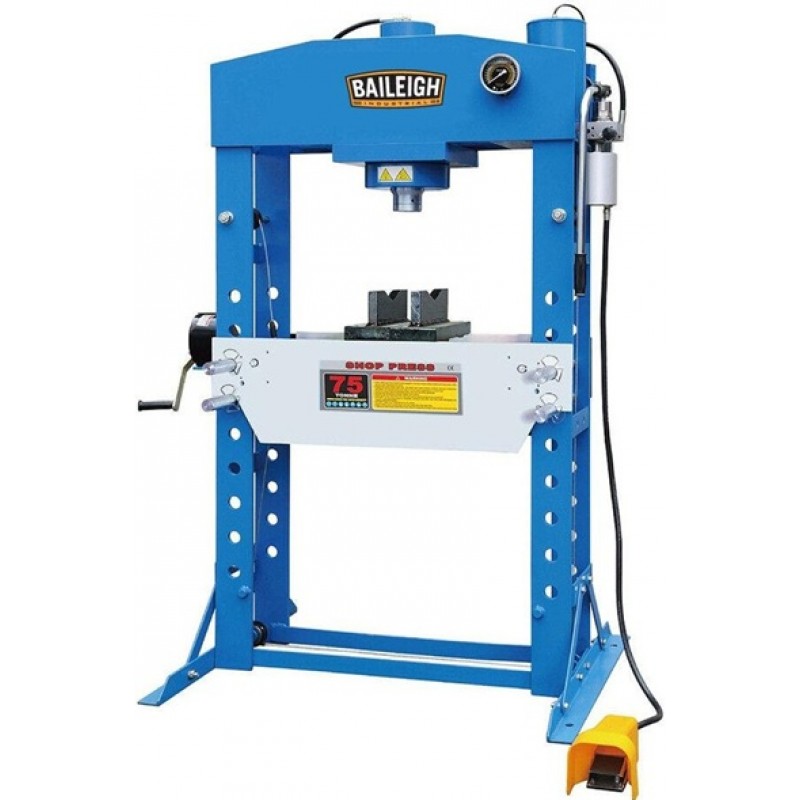 Baileigh HSP-75A H-Frame Press 75 Ton Air/Hand Ope...