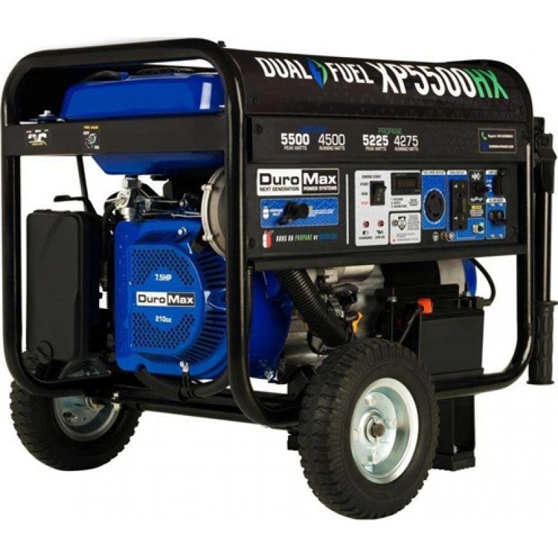 Duromax 5,500 Watt Dual Fuel 50-State Portable Gen...