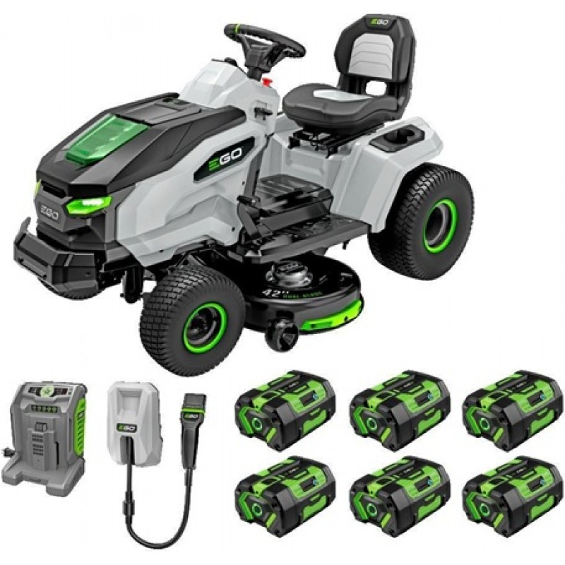 EGO 42in Lawn Tractor with 6Ah Battery 6pk, Turbo ...