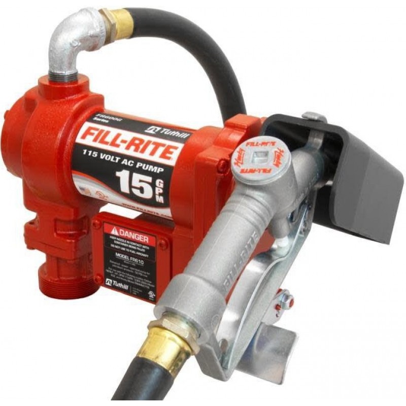 Fill-Rite Fuel Pump Kit 115VAC 15GPM Manual Nozzle...