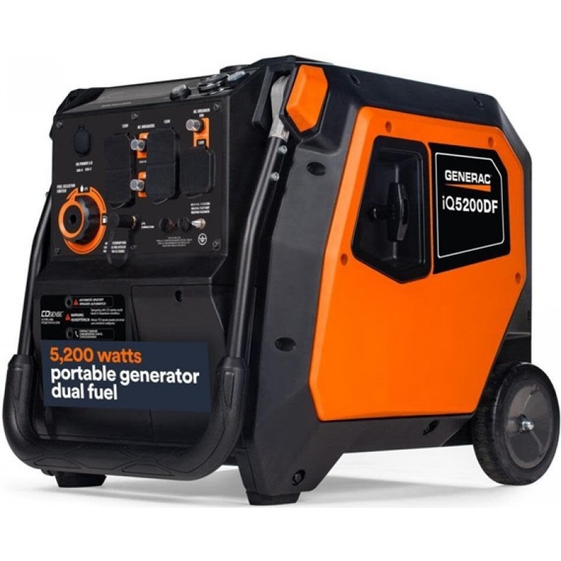 Generac IQ Series 5,200 Watt Dual Fuel 50-State Po...