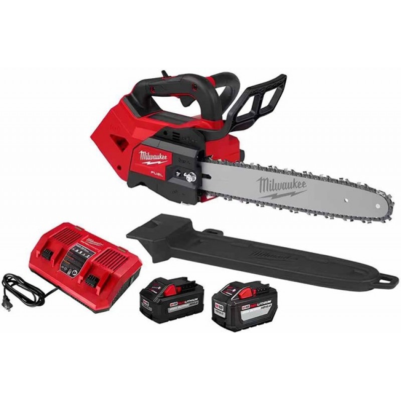 Milwaukee M18 FUEL 14inch Top Handle Chainsaw 2 Ba...
