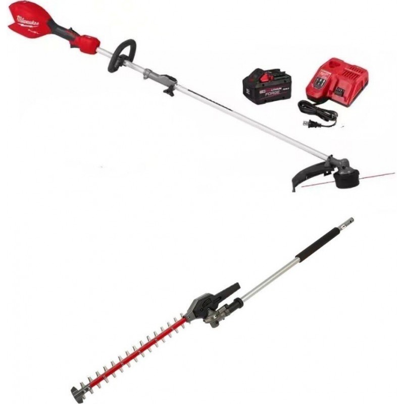 Milwaukee M18 FUEL String Trimmer Kit and Hedge Tr...