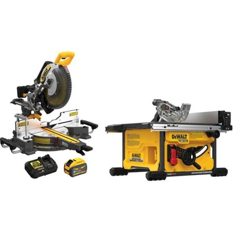 DEWALT 12 Inch 60V Sliding Miter Saw Kit with Flex...