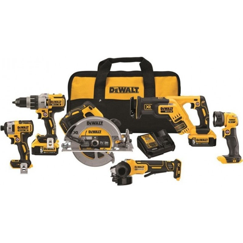DEWALT 20 V MAX XR Li-ion 6 Tool Combo Kit