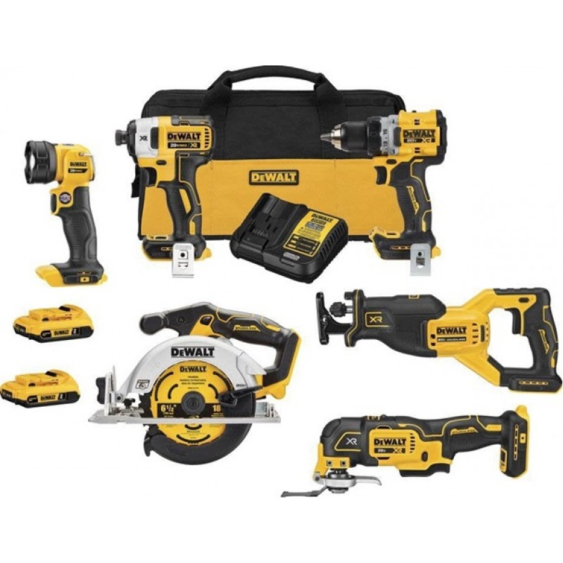 DEWALT 20V MAX XR BRUSHLESS 6-TOOL COMBO KIT With ...