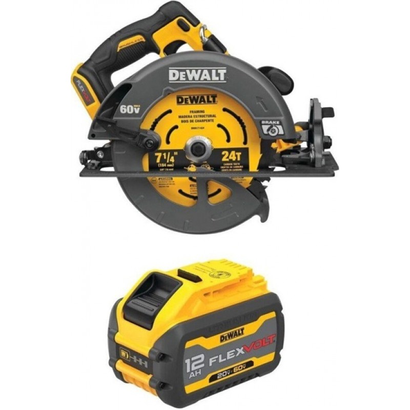 DEWALT 60V MAX 7-1/4 Inch Cordless Saw & 20/60...