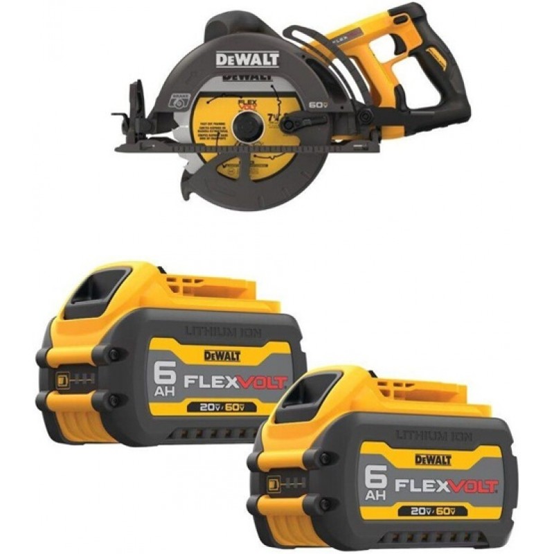 DEWALT 60V MAX 7-1/4 Inch Cordless Saw & 20/60...