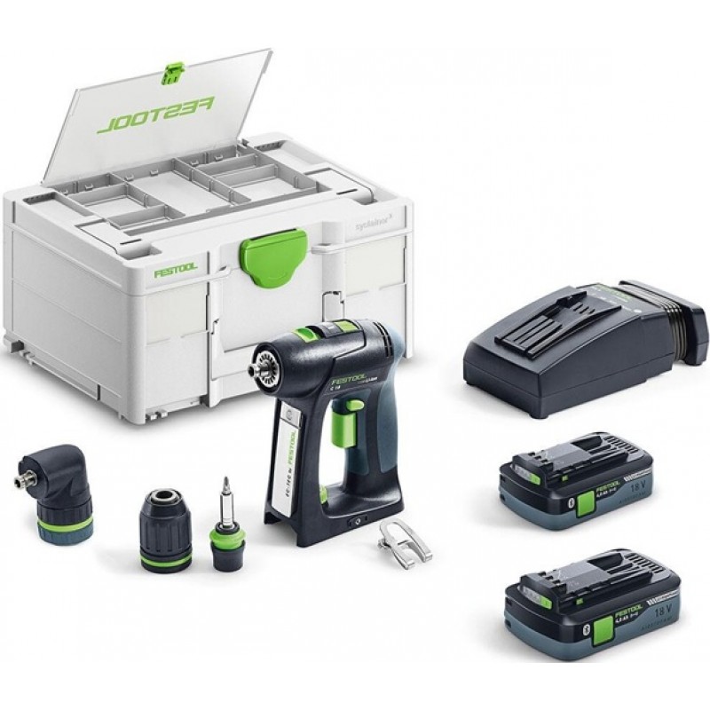 Festool Cordless Drill C 18 HPC 4,0 I-Set Kit