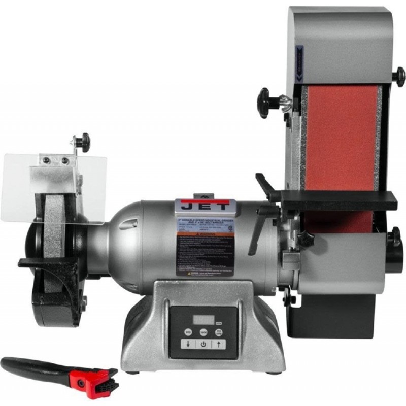 JET 8-Inch Variable Speed Industrial Grinder and 4...