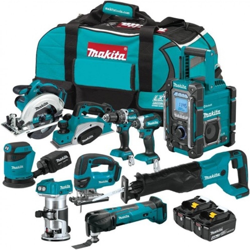 Makita 18V LXT 4Ah Lithium-Ion Cordless 10pc Woodw...