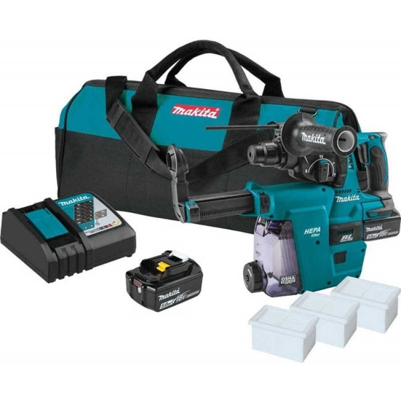 Makita 18V LXT Rotary Hammer 1in Kit SDS PLUS with...