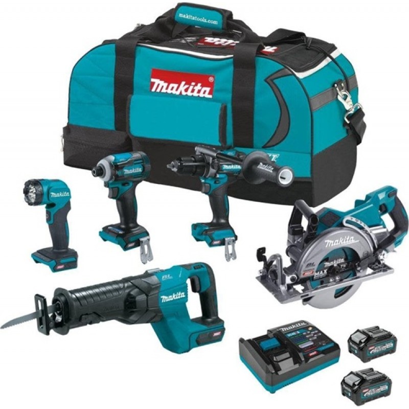 Makita 40V max XGT Brushless Cordless 5-Piece Comb...
