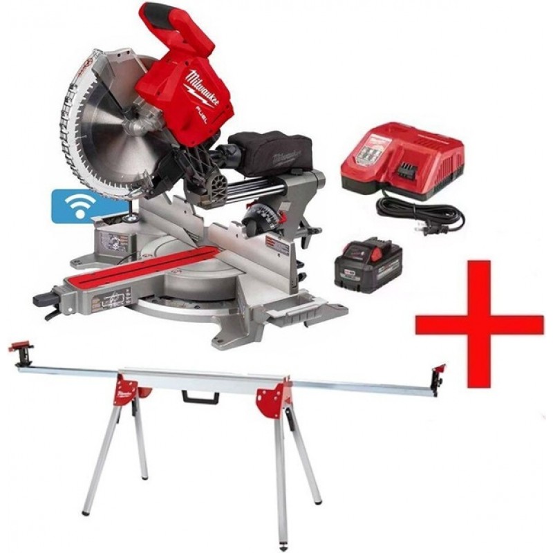 Milwaukee M18 12 In. Miter Saw (Bare Tool), Foldin...