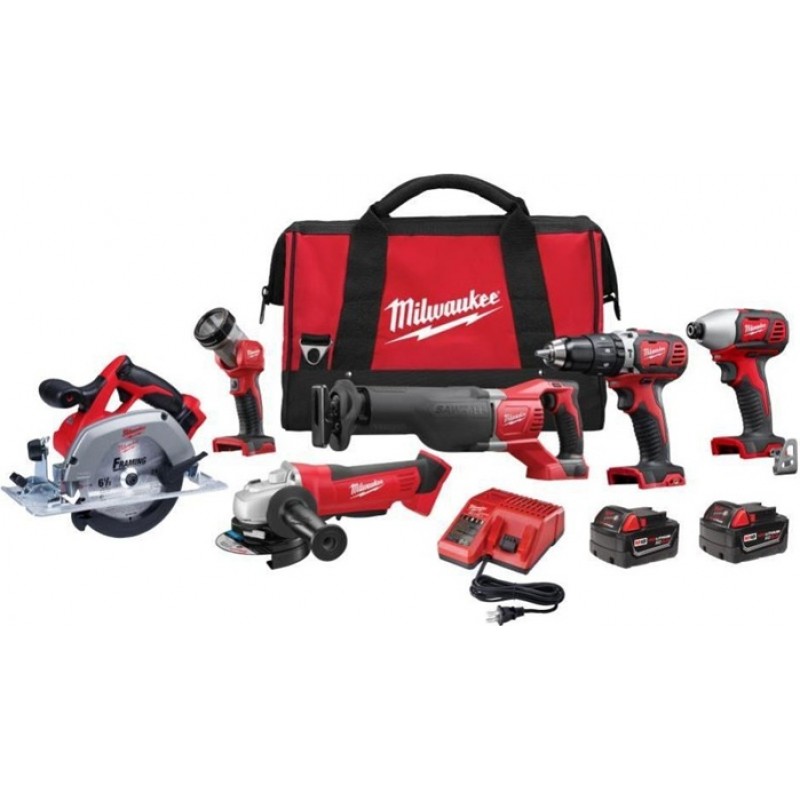 Milwaukee M18 Cordless Lithium-Ion 6-Tool Combo Ki...