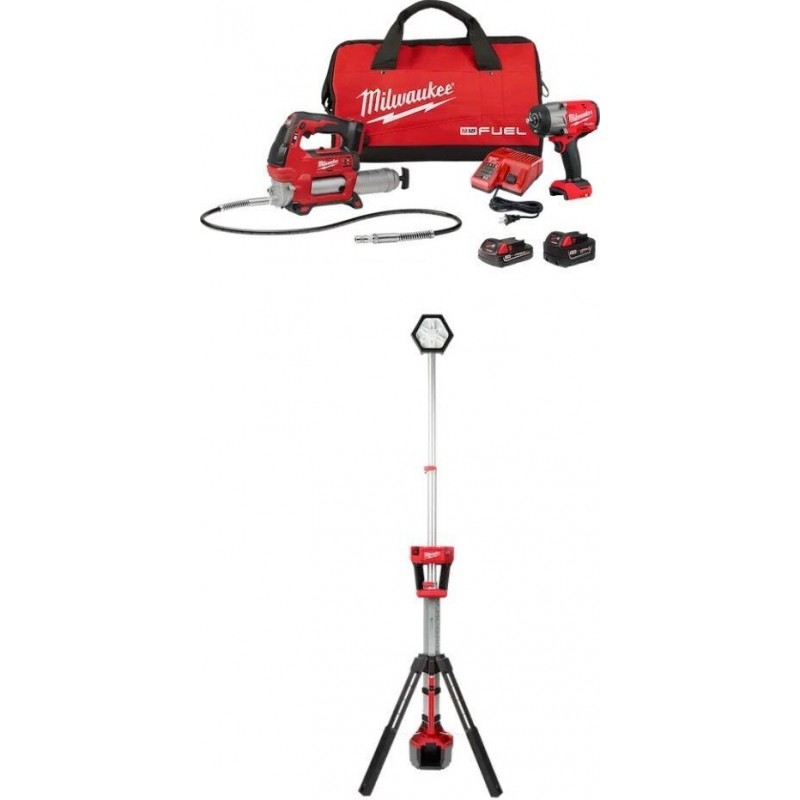 Milwaukee M18 FUEL 1/2 Inch HTIW Combo Kit, Dual P...