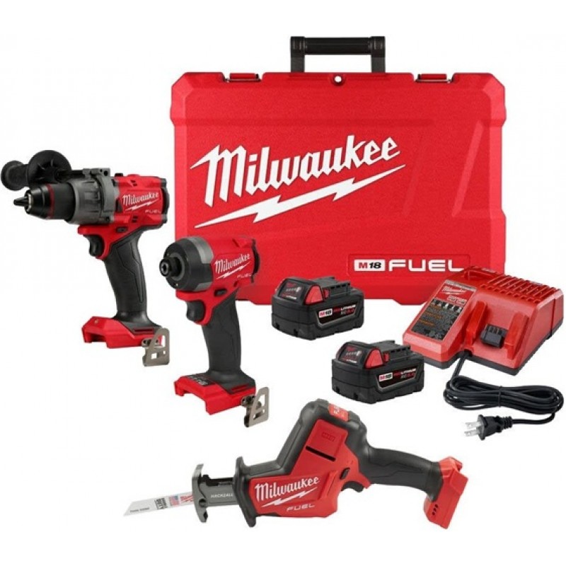 Milwaukee M18 FUEL 3-Tool Combo Kit Bundle