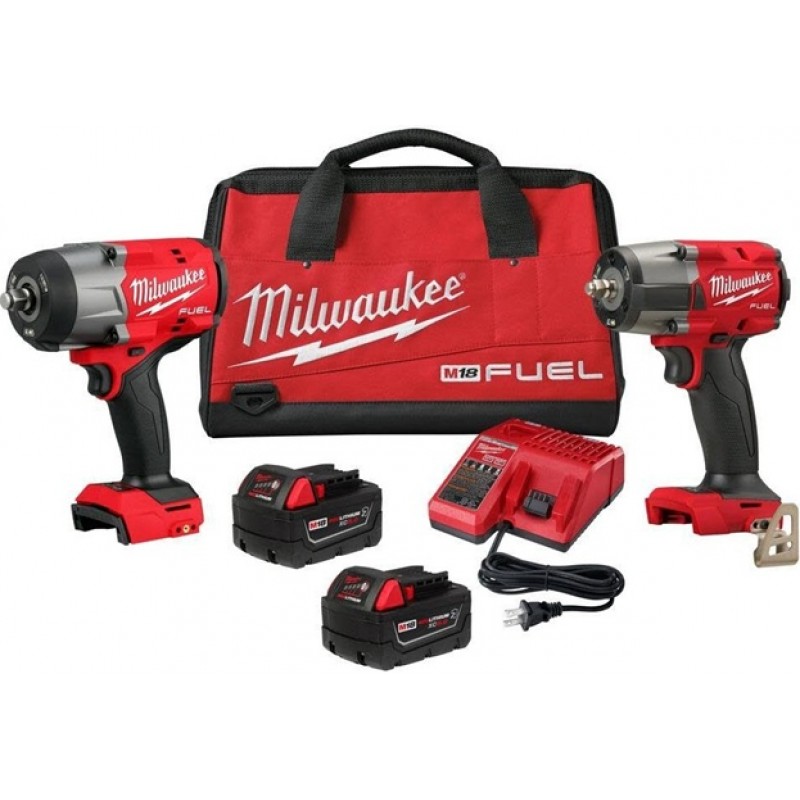 Milwaukee M18 FUEL Automotive Combo Kit with 1/2 i...