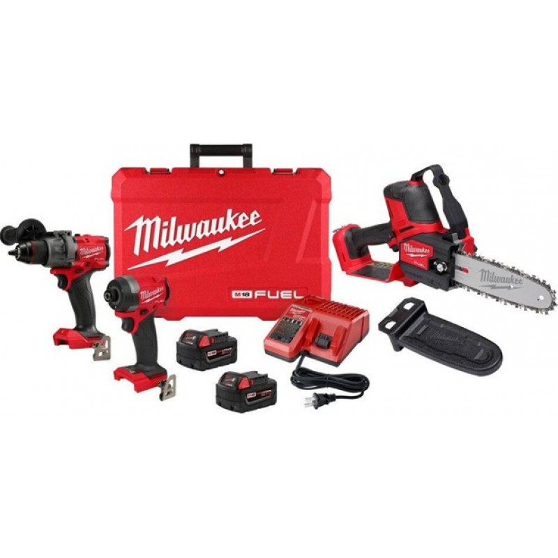 Milwaukee M18 FUEL Drill, Impact Driver & Prun...